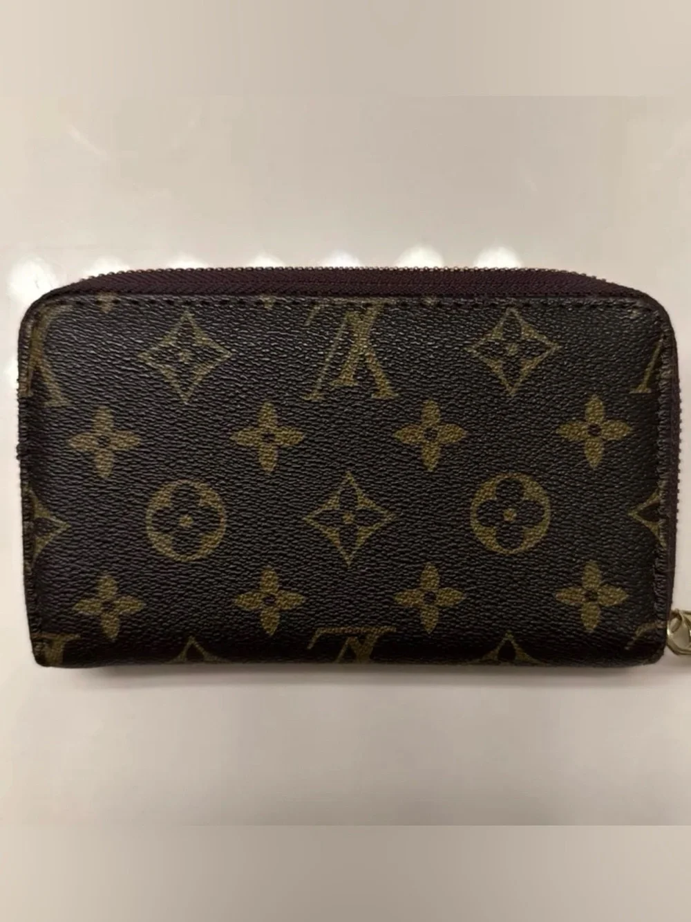 Monogram Canvas Brown Wallet with Tortoiseshell Accent